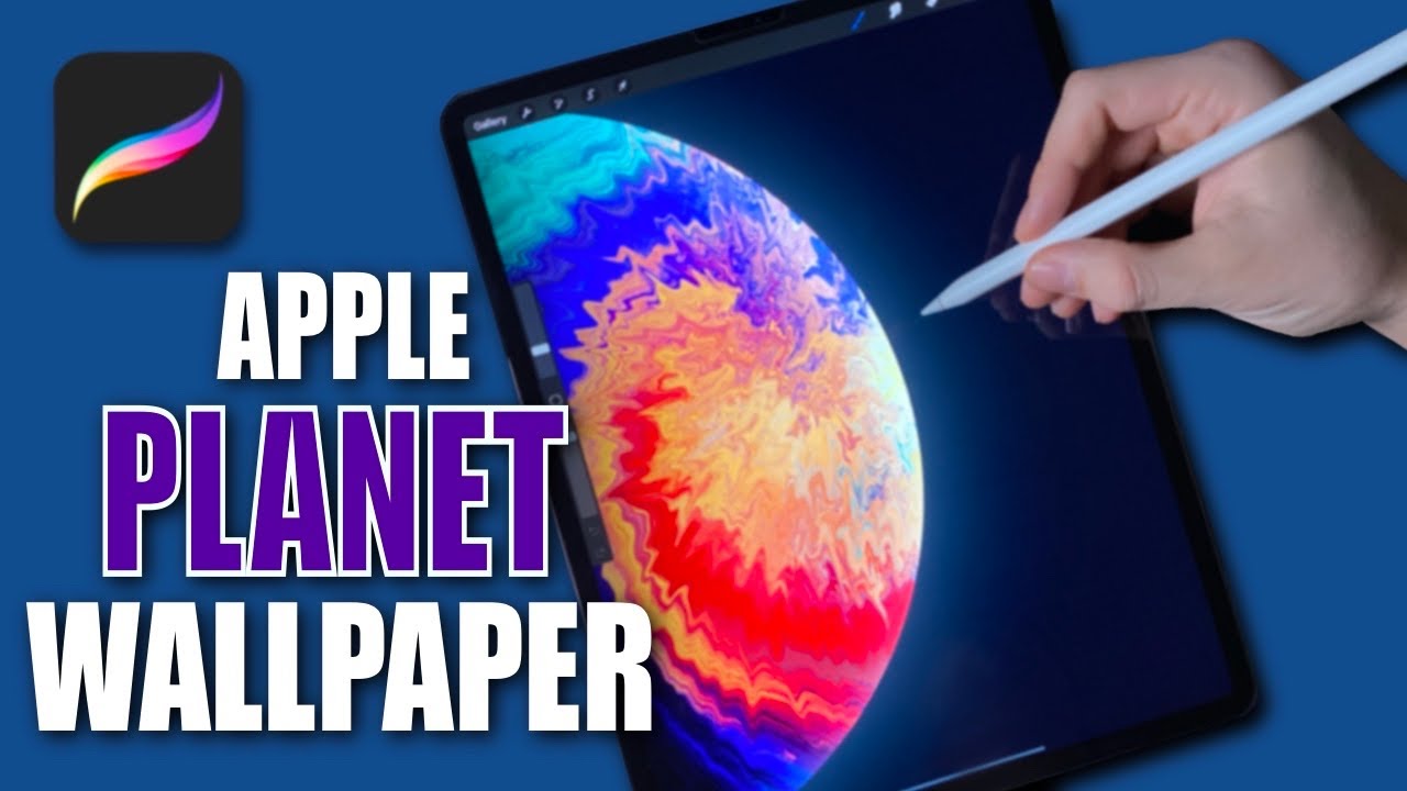 Making iPhone “Planet Wallpaper” in Procreate (#shorts)