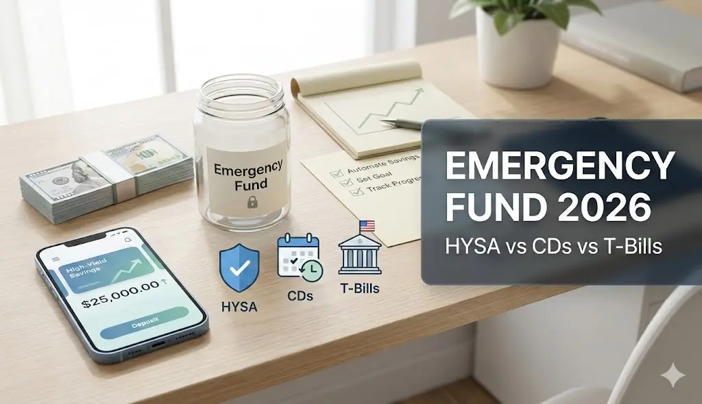 Emergency fund 2026: HYSA vs CDs vs T-bills